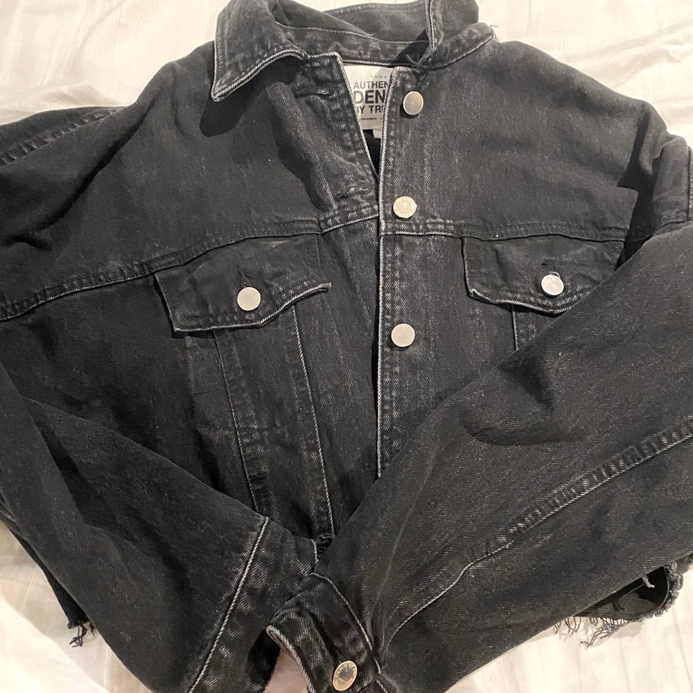 Zara cropped denim jacket